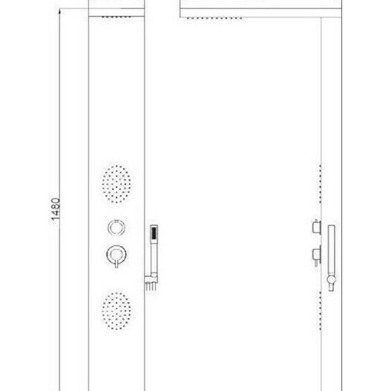 Crown 103107 Στήλη Υδρομασάζ 148cm 