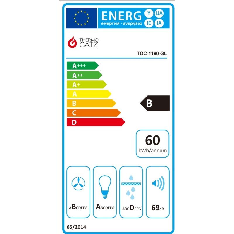 Thermogatz TGC 1160 GL Απορροφητήρας Καμινάδα 04.400.199 (3 άτοκες δόσεις) 