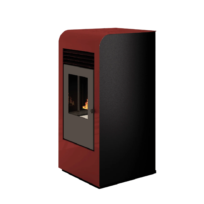 Eva Calor Giada 9.5 Σόμπα Pellet Αερόθερμη 9.5kW (Red)