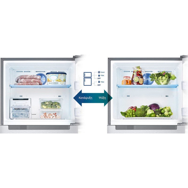 Samsung Ψυγείο Δίπορτο 320lt Total NoFrost Υ171xΠ60xΒ67εκ. Λευκό RT32K5030WW/ES