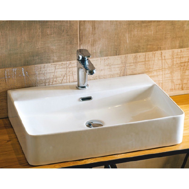 Karag LT2173 Επικαθήμενος Νιπτήρας Πορσελάνης 60x42x12cm Λευκός