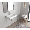 Karag Contour 61060 Επιτοίχιος Κρεμαστός Νιπτήρας Πορσελάνης 60x40x12cm Λευκός
