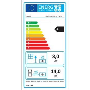 Syrios Hydro MT-AE-03 Ενεργειακό Τζάκι Ξύλου Καλοριφέρ 22kW Πρισματικό με Ανοιγόμενη Πόρτα