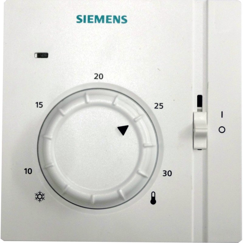 Siemens Θερμοστάτης Χώρου Επίτοιχος Λευκός RAA31.16