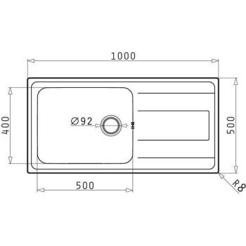 Pyramis Alea 1B 1D Plus Ένθετος Νεροχύτης Inox Σατινέ Μ100xΠ50cm Ασημί