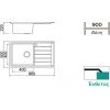 Karag BL 654 Ένθετος Νεροχύτης Inox Σατινέ Μ86xΠ50cm Ασημί