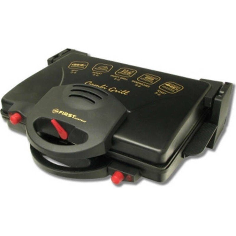 First Austria Τοστιέρα Γκριλιέρα 2000W Μαύρη FA-5330