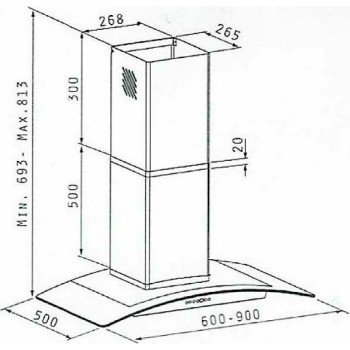Maidtec Nadoro Απορροφητήρας Καμινάδα 60cm Inox