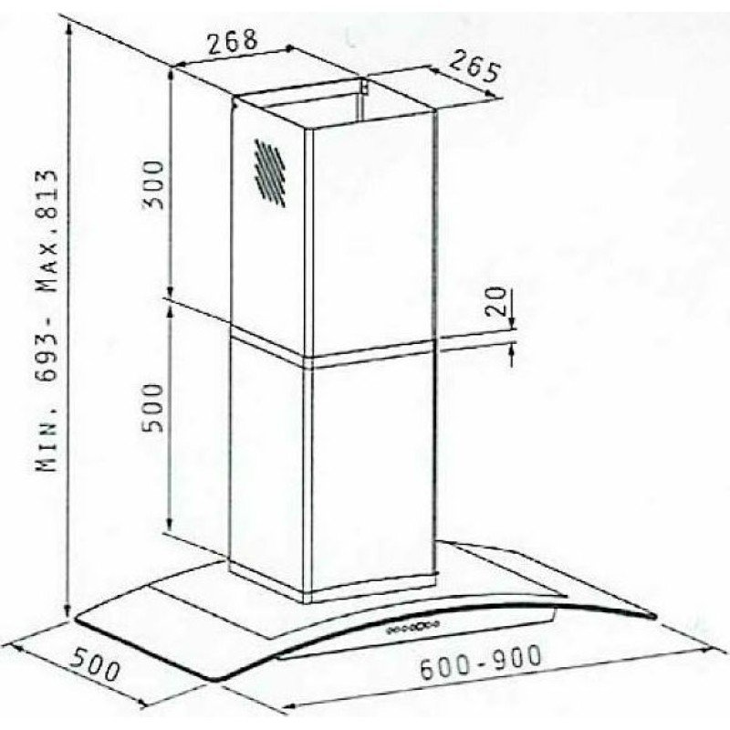 Maidtec Nadoro Απορροφητήρας Καμινάδα 60cm Inox