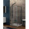 Karag New Flora 100 NFLF1008080180 Καμπίνα Ντουζιέρας με Συρόμενη Πόρτα 80x80x180cm Fabric