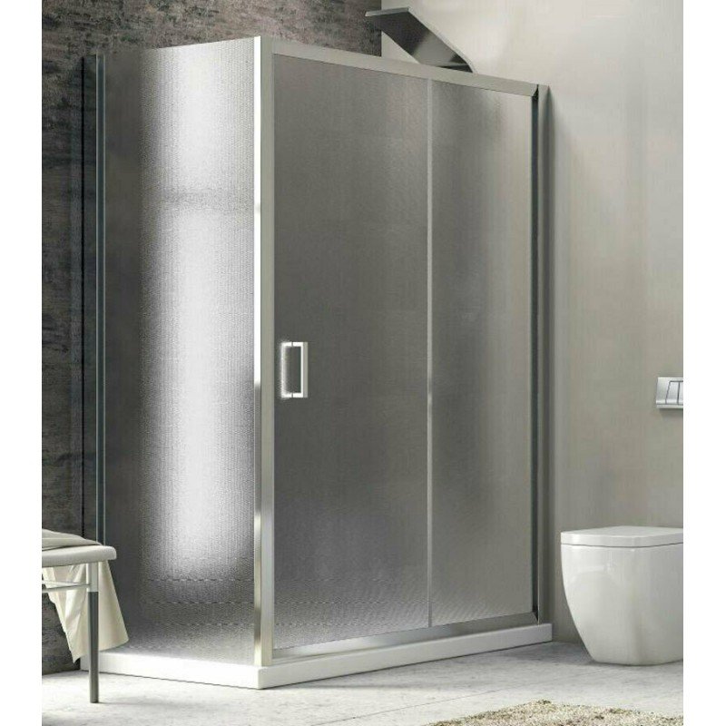 Karag New Flora 500 NFLF500140 Διαχωριστικό Ντουζιέρας με Συρόμενη Πόρτα 140x180cm Fabric