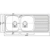 Karag BL 933 Ένθετος Νεροχύτης Inox Σατινέ Μ116xΠ50cm Ασημί