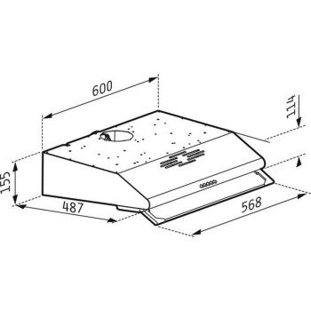 Pyramis Essential Απλός με 1 Μοτέρ 065029002 Ελεύθερος Απορροφητήρας 60cm Λευκός