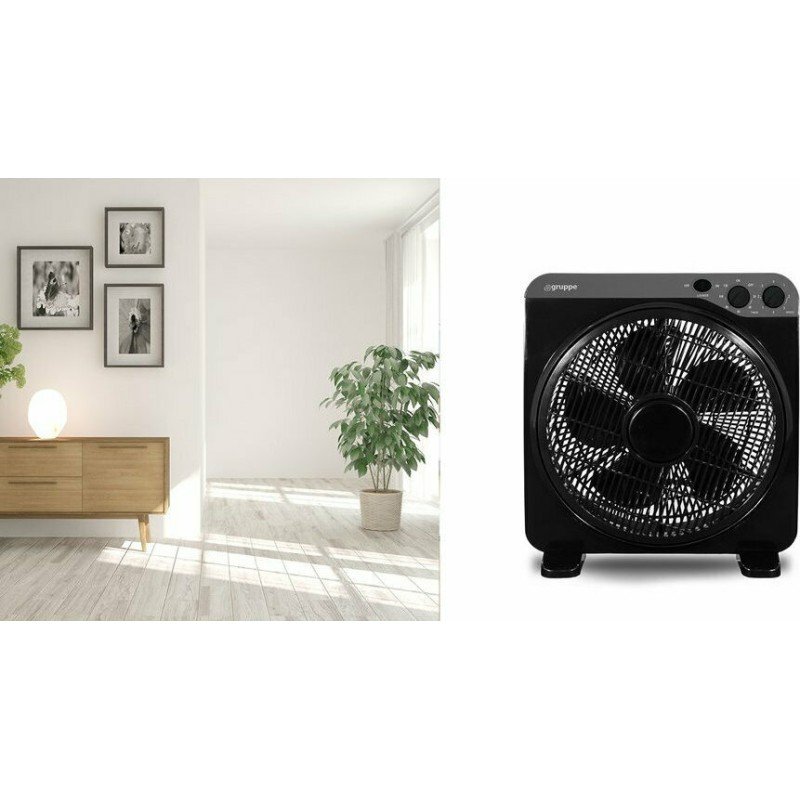 Gruppe KYT-12DII Ανεμιστήρας Box Fan 60W Διαμέτρου 30cm Black Gruppe KYT-12DII Ανεμιστήρας Box Fan 60W Διαμέτρου 30cm Black