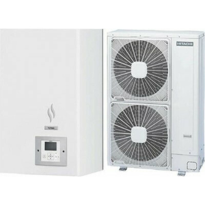 Hitachi Yutaki S RWM-10.0NE / RAS-10WHNPE Αντλία Θερμότητας 24kW Τριφασική 60°C Split