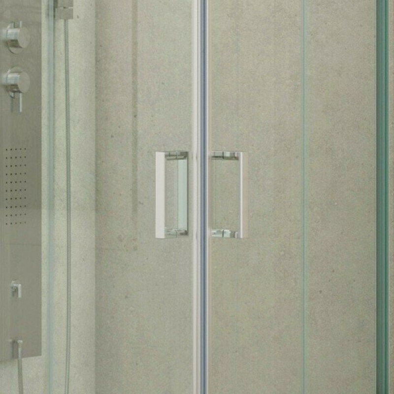 Karag New Flora 100 NFLS1008090180 Καμπίνα Ντουζιέρας με Συρόμενη Πόρτα 80x90x180cm Serigrafato