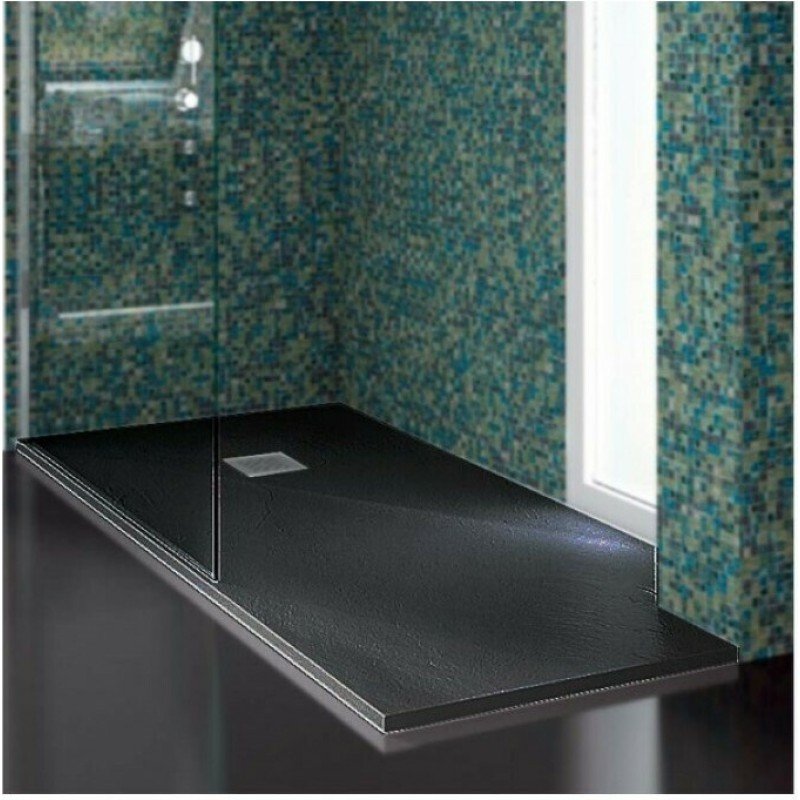 Karag Pietra PR72902AR Ορθογώνια Ντουζιέρα Τεχνητής Πέτρας 70x90cm Ardesia
