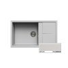 Elleci Unico 410 Metaltek Ένθετος Νεροχύτης από Συνθετικό Γρανίτη Μ86xΠ50cm Aluminium M79