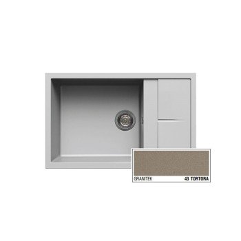 Elleci Unico 310 Granitek Ένθετος Νεροχύτης από Συνθετικό Γρανίτη Μ78xΠ50cm Tortora G43
