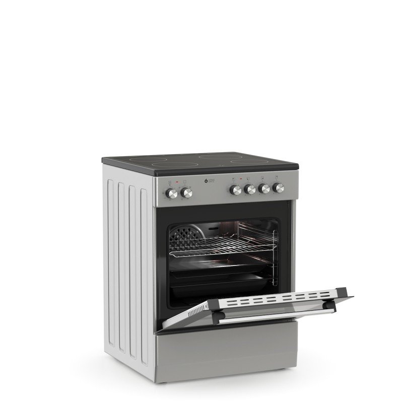 Thermogatz TGS CER600 S Κουζίνα 60lt με Κεραμικές Εστίες Π60εκ. Inox