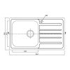 Karag BL 802 PA Ένθετος Νεροχύτης Inox Σατινέ Μ86xΠ50cm Ασημί