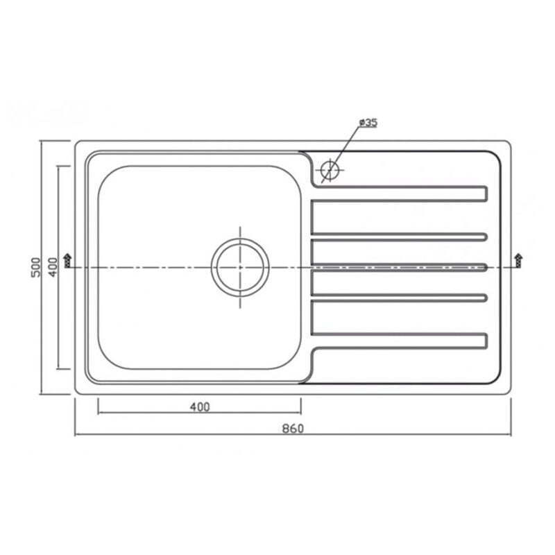 Karag BL 802 PA Ένθετος Νεροχύτης Inox Σατινέ Μ86xΠ50cm Ασημί