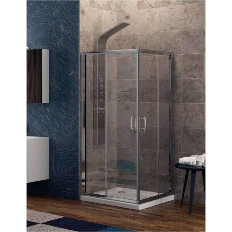Karag New Flora 100 Καμπίνα Ντουζιέρας με Συρόμενη Πόρτα 70x110x180cm Clear Glass