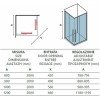 Καμπίνα ντουζιέρας μαύρη τετράγωνη διπλή συρόμενη πόρτα KARAG SANTORINI 100 90x90x200 cm με διάφανο κρύσταλλο 8 mm