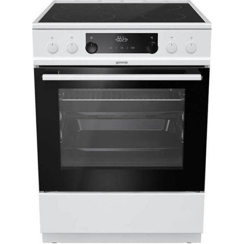 Gorenje GECS6C70WPA Κουζίνα 71lt με Κεραμικές Εστίες Π60εκ. Λευκή