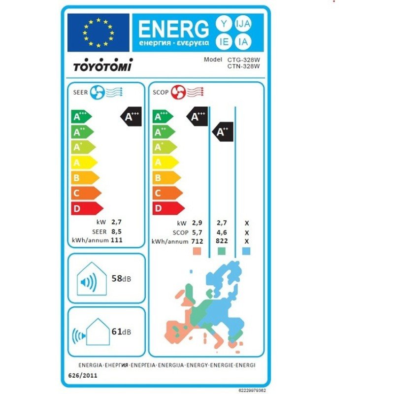 Toyotomi Erai Κλιματιστικό Inverter 9000 BTU A+++/A++ με Τεχνητή Νοημοσύνη Mystery White