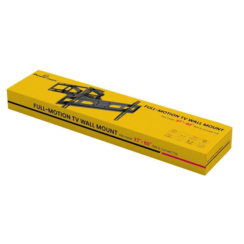 Powertech PT-1130 Βάση Τηλεόρασης Τοίχου με Βραχίονα έως 80