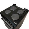 MultiHome MH-6149 930-002-6149 Κουζίνα 65lt με Εμαγιέ Εστίες Π60εκ. Μαύρη