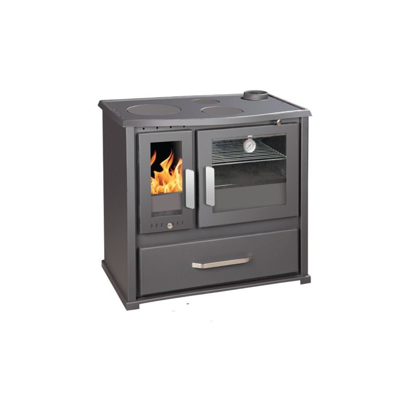 Syrios Manari KS-2000 Μαντεμένια Ξυλόσομπα με Φούρνο 11.5kW Γκρι