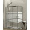 Karag New Flora 100 Καμπίνα Ντουζιέρας με Συρόμενη Πόρτα 70x110x180cm Serigrafato