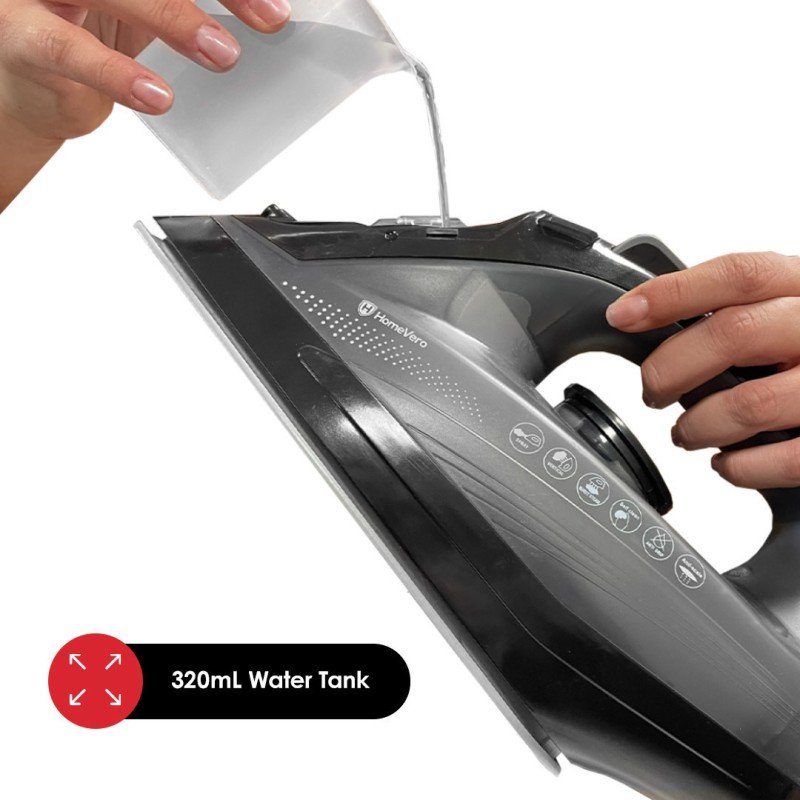 HomeVero HV-CSI2400 Σίδερο Ατμού 2400W με Κεραμική Πλάκα