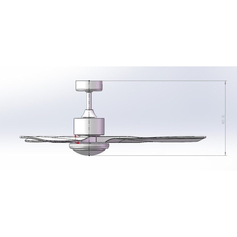 IQ CF-5213 Ανεμιστήρας Οροφής 132cm με Φως και Τηλεχειριστήριο Ασημί