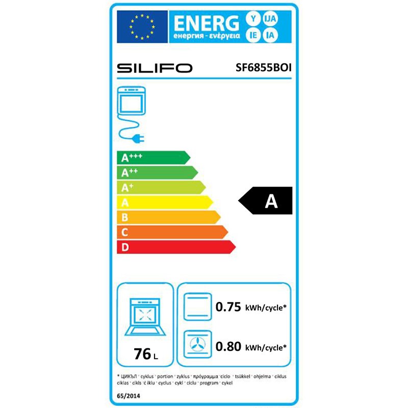 Silifo SF6855BOI Φούρνος άνω Πάγκου 76lt χωρίς Εστίες Π56εκ. Inox
