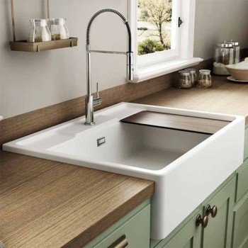 Karag Spazio 900 Ένθετος Νεροχύτης από Συνθετικό Γρανίτη Μ90xΠ63.5cm Λευκός 8032861020684