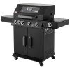 Thermogatz GS Grill Abyss View Ψησταριά Υγραερίου Μαντεμένιας Σχάρας 70.5x42εκ. με 4 Εστίες 19kW και Πλαϊνό Μάτι Υπερύθρων 4kW