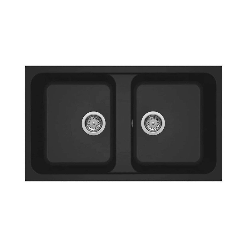 Elleci Life 450 Ένθετος Νεροχύτης από Συνθετικό Γρανίτη Μ86xΠ50cm Nero G40