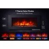 Hitense Επιτοίχιο Ηλεκτρικό Τζάκι 2000W 91x11.5cm Κόκκινο HWF-7K200F Με 7 Επιλογές Χρωμάτων 