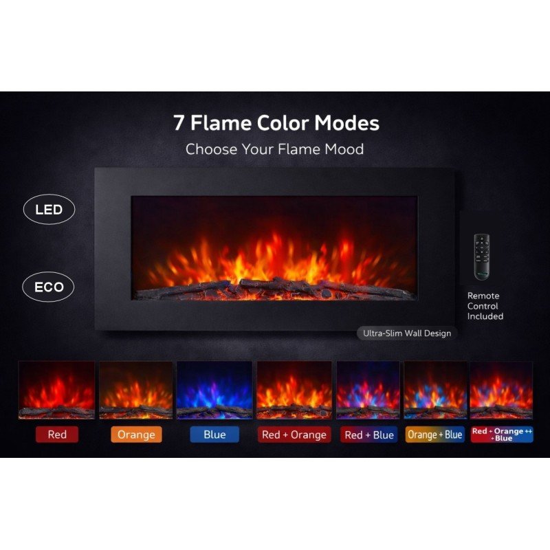 Hitense L.e.d Επιτοίχιο Ηλεκτρικό Τζάκι 2000W 73x11.4cm Κόκκινο EX200-SLIM3D7K Hitense L.e.d Επιτοίχιο Ηλεκτρικό Τζάκι 2000W 73x11.4cm Κόκκινο EX200-SLIM3D7K