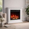 Hitense Επιδαπέδιο Ηλεκτρικό Τζάκι 1350W 64.5x23.5cm Λευκό