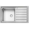 Karag BL 654 Ένθετος Νεροχύτης Inox Σατινέ Μ86xΠ50cm Ασημί