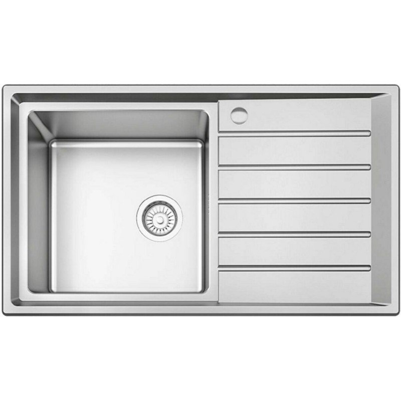 Karag BL 654 Ένθετος Νεροχύτης Inox Σατινέ Μ86xΠ50cm Ασημί