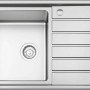 Karag BL 654 Ένθετος Νεροχύτης Inox Σατινέ Μ86xΠ50cm Ασημί