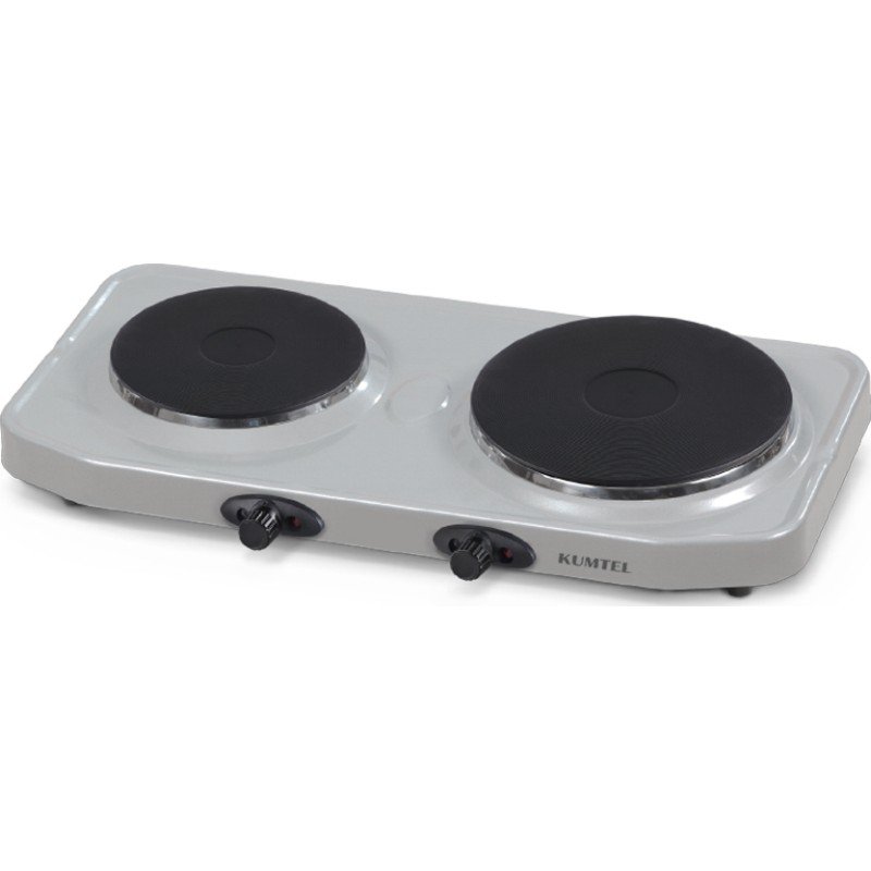 Kumtel LX-7021 Επιτραπέζια Εστία Εμαγιέ Διπλή Γκρι