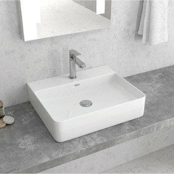 Karag LT2173-S Επικαθήμενος Νιπτήρας Πορσελάνης 50x42x12cm Λευκός