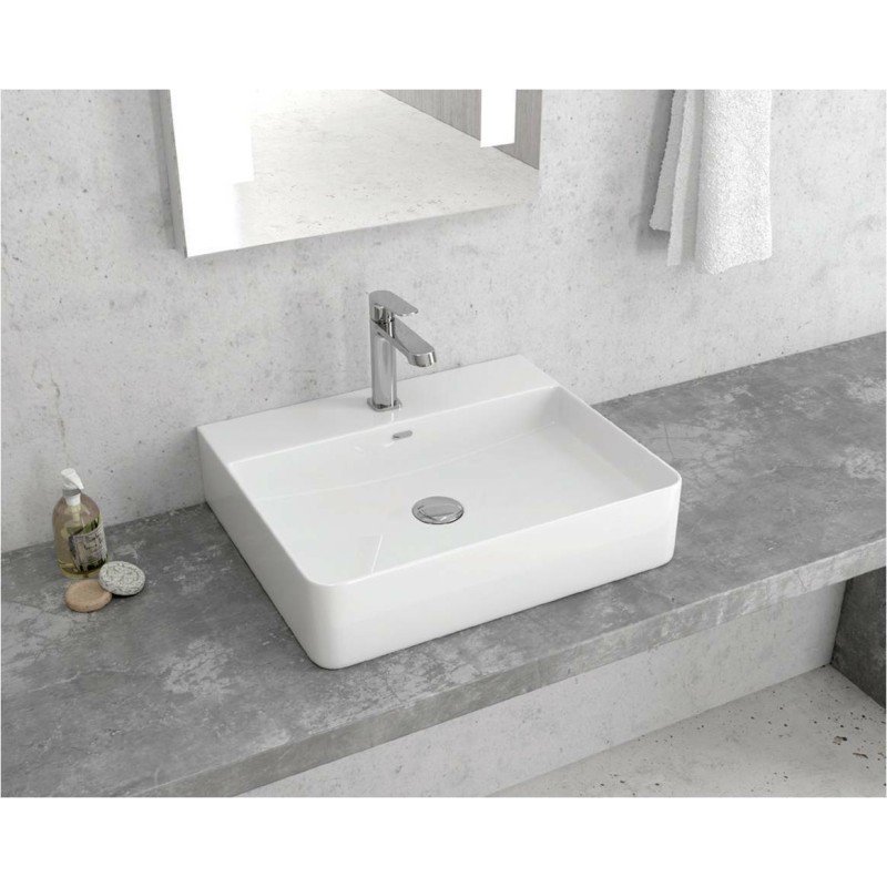 Karag LT2173-S Επικαθήμενος Νιπτήρας Πορσελάνης 50x42x12cm Λευκός