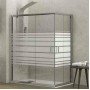 Karag New Flora 100 Καμπίνα Ντουζιέρας με Συρόμενη Πόρτα 90x110x180cm Serigrafato